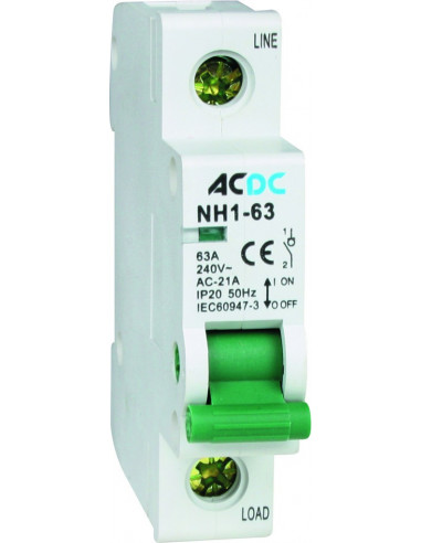 32A 1P DIN ISOLATOR